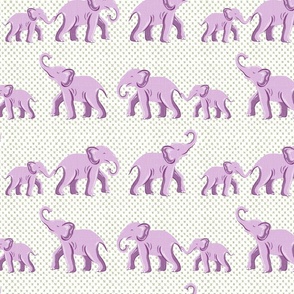 elephant parade/purple with green/medium