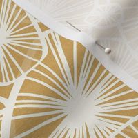 Soleil - Boho Sunburst Geometric Golden Yellow Ivory Regular