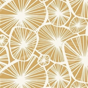 Soleil - Boho Sunburst Geometric Golden Yellow Ivory Regular