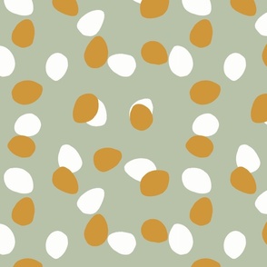 Mixed brown and white traditional eggs easter brunch spring holiday seasonal celebration easter decor pastel green JUMBO 12in-repeat