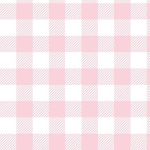 Gingham Check Plaid - Baby Pink hatched