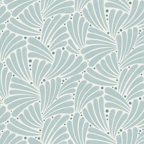  fireworks shapes - abstract leaves - monochrome faded blue (medium scale)