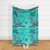 Urban Style Typography Art Mint Green