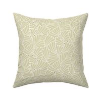 fireworks shapes - abstract leaves - monochrome sage green (small scale)
