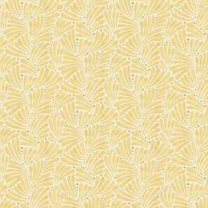  fireworks shapes - abstract leaves - monochrome golden yellow (small scale)