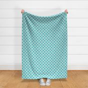 Hand Painted Watercolor Check Board Pattern in Aqua Blue