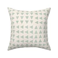 {chunky linen} Block Print Triangles (Jumbo), ivory pale green