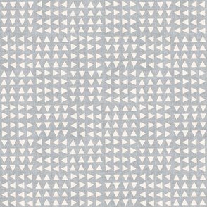 {linen look} Block Print Triangles (Medium), light gray