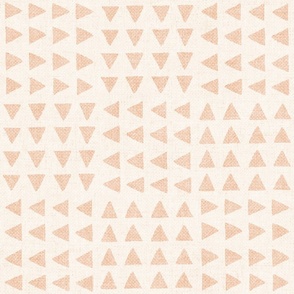 {chunky linen} Block Print Triangles (Jumbo), ivory softest peach