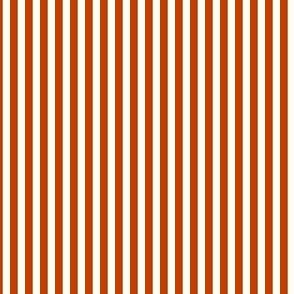 Extra small Cabana stripe - Mahogany reddish brown and cream white - Candy stripe - Awning stripes - nautical - Striped wallpaper - resort coastal sunbrella tiki vertical