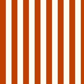 Small Cabana stripe - Mahogany reddish brown and cream white - Candy stripe - Awning stripes - nautical - Striped wallpaper - resort coastal sunbrella tiki vertical