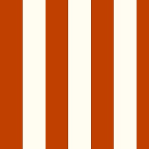 Medium Cabana stripe - Mahogany reddish brown and cream white - Candy stripe - Awning stripes - nautical - Striped wallpaper - resort coastal sunbrella tiki vertical