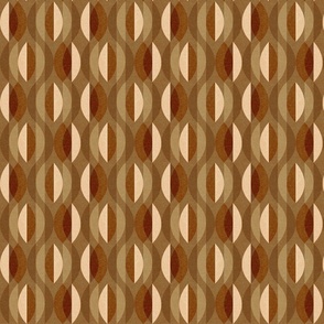 S - Dark Browns, Desert Sand, Mid-century Modern Earth Color Textured Abstract Geometric Shapes and Stripes