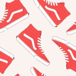 Red High Top Skater Sneakers