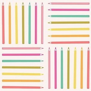 Checkerboard Rainbow Colored Pencils