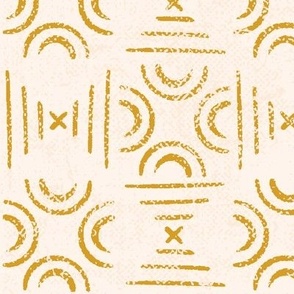 Boho Tiles Textured beige gold