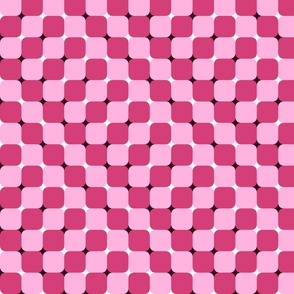 Malibu Pink Wavy Optical Illusion Small Scale