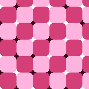 Malibu Pink Wavy Optical Illusion Large Scale