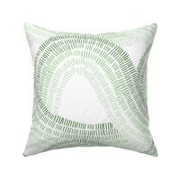 Connection - Textured Tonal Green Shades Contemporary Abstract Large