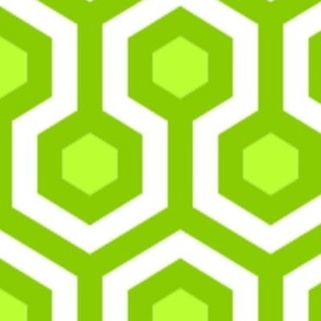 Large Lime Green Hexagons