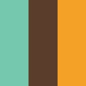 1970s Stripes Orange Brown Turquoise