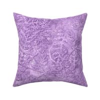 Cut Glass and Ferns Gel Print Textures in Shades of Orchid Purple