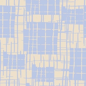 L| Abstract Lines and Shapes in baby blue and beige