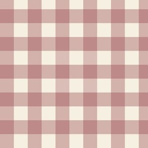 3/4" Gingham: Grounded Rose Gingham Check, Rose Taupe Buffalo Check, Buffalo Plaid