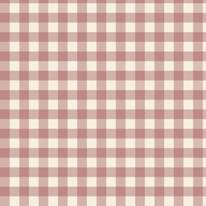 3/8" Gingham: Grounded Rose Gingham Check, Rose Taupe Buffalo Check, Buffalo Plaid