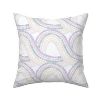 Connection - Textured Tonal Whimsy Rainbow Contemporary Abstract Small