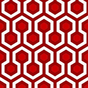 Red and White Hexagons