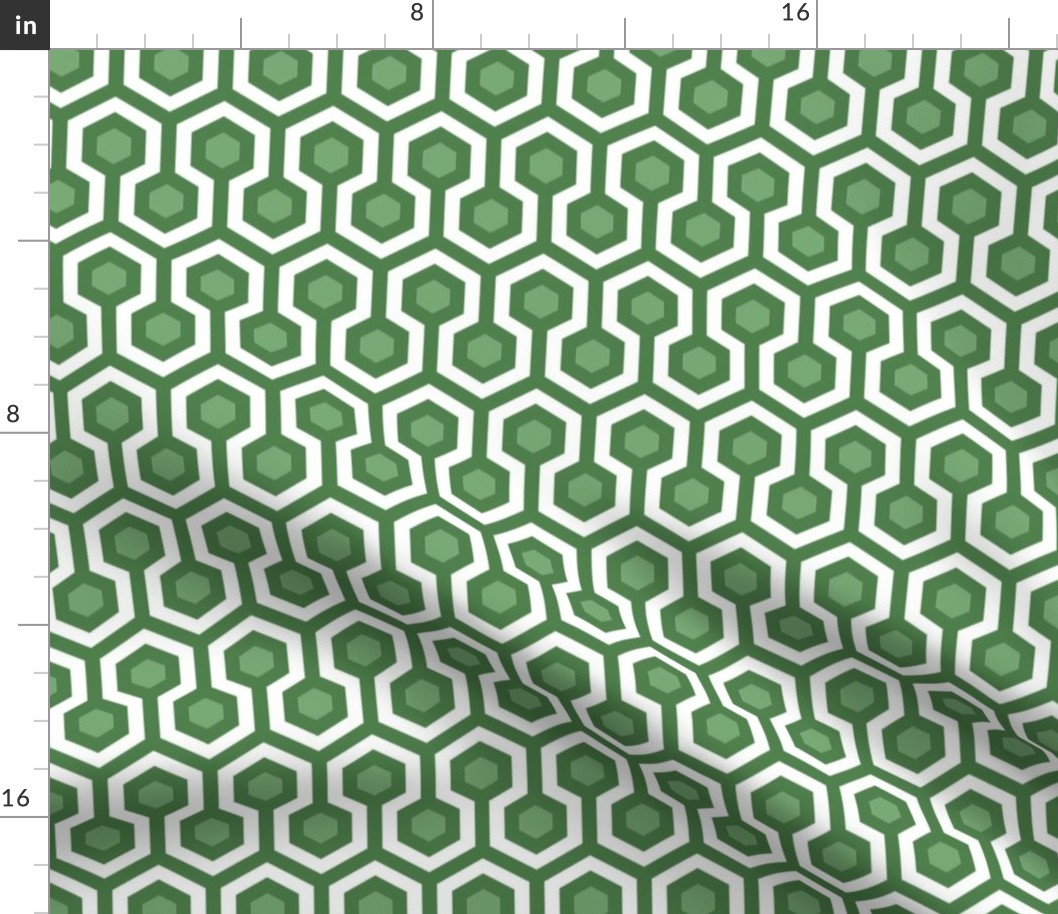 Dusty Green Hexagons