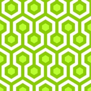 Lime Green Hexagons 