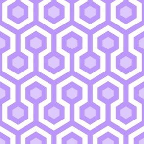 Lavender White Hexagons