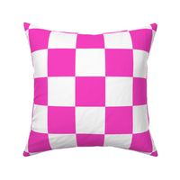 checkerboard_hot pink and white