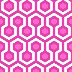 Rose Pink Hexagons 
