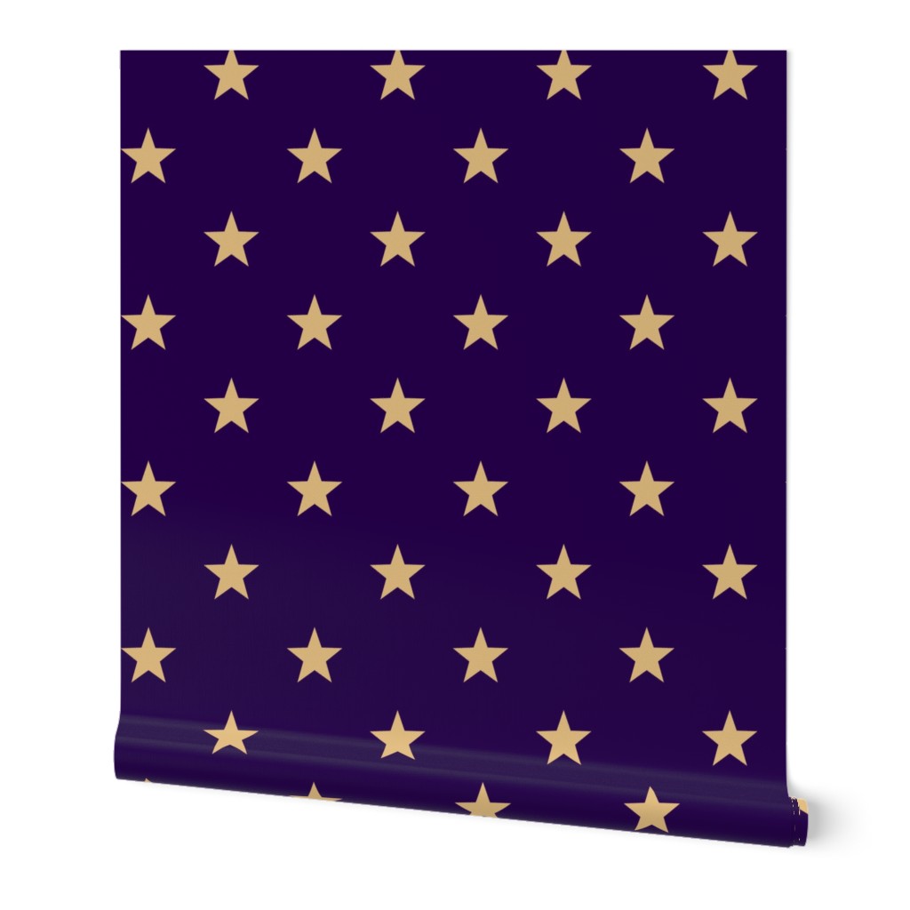 Gold Stars - on Violet