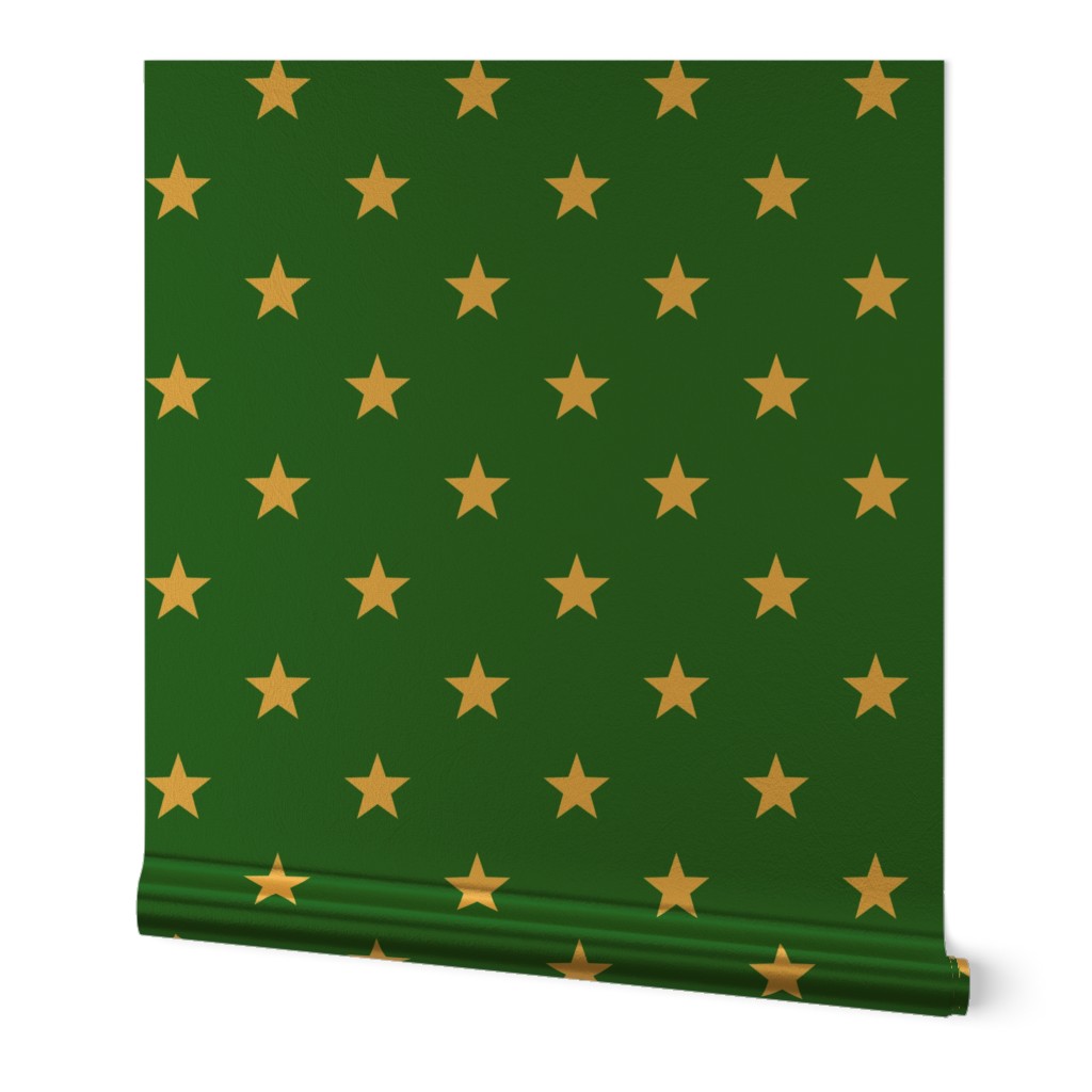 Gold Stars - on Emerald