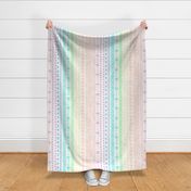 XL Pastel Rainbow Party Stripe Boho Birthday Wall Party Challenge Vertical