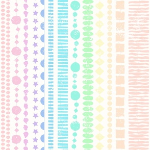 XL Pastel Rainbow Party Stripe Boho Birthday Wall Party Challenge Vertical