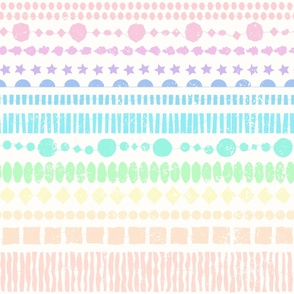 XL Pastel Rainbow Party Stripe Boho Birthday Wall Party Challenge Horizontal
