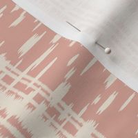 Pulse Ikat Blush Pink and Cream - Textured Abstract Vertical Stripes 