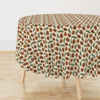 Small Pinecones and Pine Sprigs Polka Dot on Natural Tan