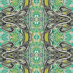 Spades Over Paisley (green vertical stripe)