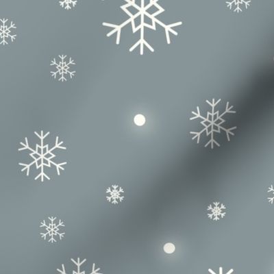 Smokey blue  Christmas snow crystals
