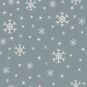 Smokey blue  Christmas snow crystals