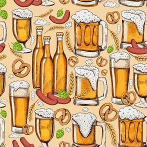 (XL) Beers and Cheers Party in Pastel Orange