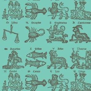 Zodiac Woodcut