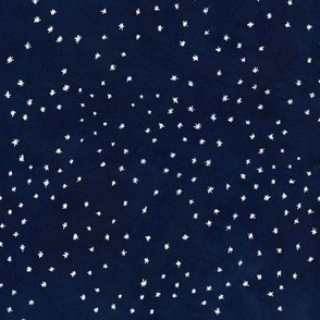 Navy blue stars. Hand drawn space for kids clothes. 