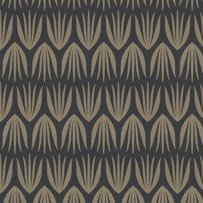  Abstract Grasses - Black and Tan Med.